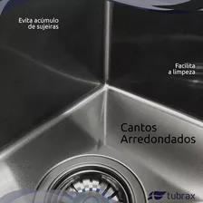 Cuba Gourmet Cozinha Preta Em Inox 304 Com Válvula - Tubrax Cor Preto