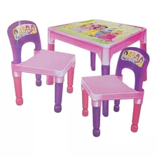 Mesa Con 2 Sillas Princesas Plastico Luni Casa Valente