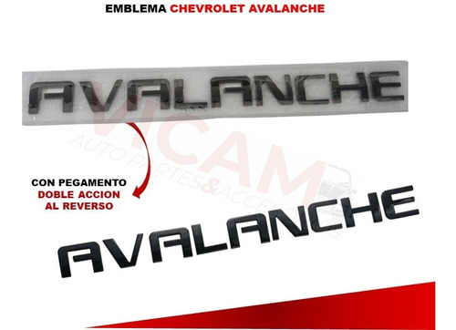 Par De Emblemas Laterales Chevrolet Avalanche 02-13 Negros Foto 2