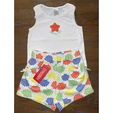 Short Y Musculosa Conjunto Algodon Talle 3 Años Gymboree