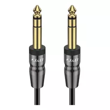 J&d Cable De Instrumento Trs De 1/4 Pulgada, Carcasa De Cobr