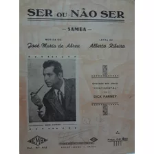 Partitura Piano Samba Ser Ou Não Ser José M. De Abreu L1
