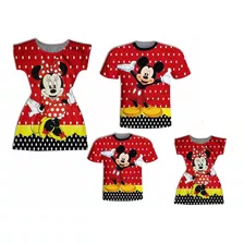 Vestidos Mãe E Filha,camisetas Pai E Filho - Mickey E Minnie