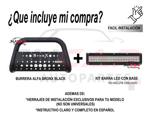 Burrera Bronx Black Barra Led Nissan Pathfinder 2008-2012 Foto 2