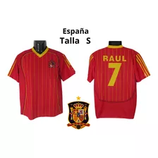 Camiseta De Fútbol Roja España Talla S Raúl 7