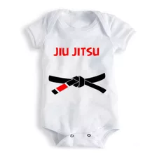 Body Bebê Branco Frase Jiu Jitso Ref 81