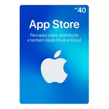 Cartão Gift Card App Store R$ 40 Reais Apple Itunes Brasil