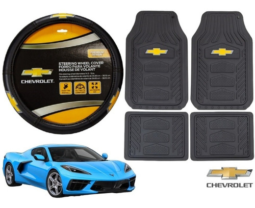 Tapetes 4pz Chevrolet + Cubrevolante Corvette Z06 2023-2025