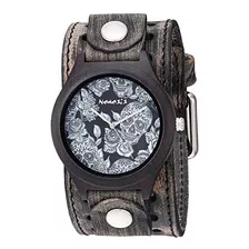 Nemesis Jayden Analog-quartz Leather Strap, Grey, 39.3 Reloj