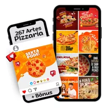 267 Pack Artes Canva Pizzaria, Feed Instagram +3 Bônus