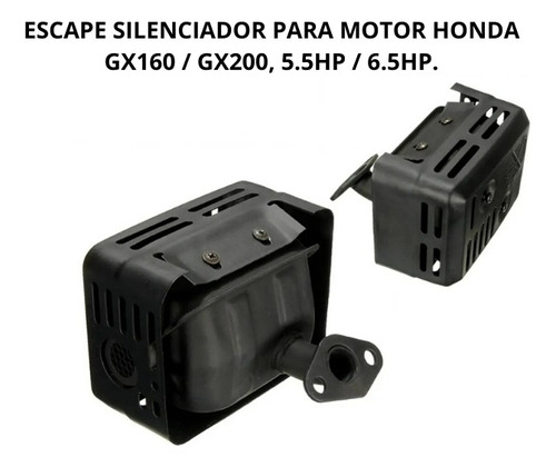 Escape Silenciador Para Motor Honda Gx160 / Gx200.  Foto 2