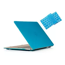 Funda Dura Y Teclado Macbook 12 A1534, Azul Claro