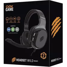 Headset Gamer Multiplataforma Wild Oex Game Preto Hs411