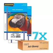 Papel Fotográfico Glossy A4 350 Folhas 180 Grs Masterprint