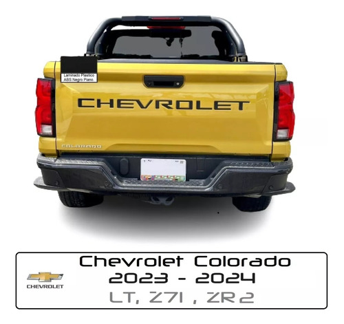 Letras Logotipo Tapa Batea Chevrolet Colorado Lt, Z71,  2023 Foto 4