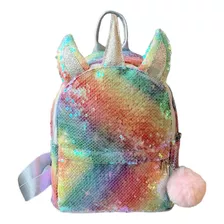 Mochila Brillosa Lentejuelas Unicornio Moda Para Mujer Dama Niñas Alta Calidad