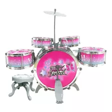 Bateria Musical Infantil Rock Party 52cm Completa Banqueta