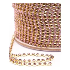 Rolo Strass Ss12 Rosa Ou Pink 100 Metros Promoção 