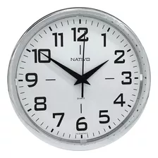 Relógio De Parede Cromo Metalizado Recepção Hall Igreja 23cm