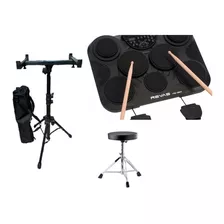 Kit Bateria Eletronica Revas Roland Pb350 + Estante + Banco