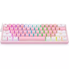 Teclado Redragon Fizz Pro K616-rgb Rosa Blanco Bluetooth Tkl