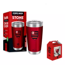 Copo Termico Flamengo Oficial Stone + Brinde Copo Dose Shot