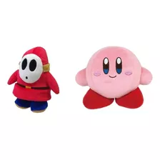 Kit 2 Pelucias Turma Do Mario Bross - Kirby E Shy Guy