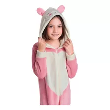 Macacão Pijama Infantil De Menina Ovelha Peludinha 01302