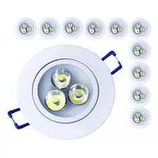 Kit 3 Spot De Led 3w Lampada Direcionável Branco Frio 110v/220v