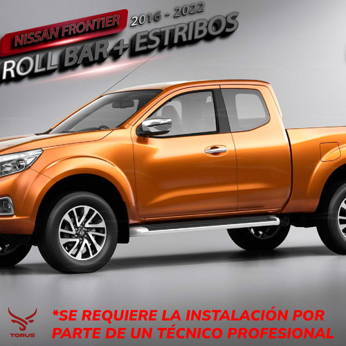 Estribos Roll Bar Np300 Frontier Doble Cabina 2016-23 Torus Foto 4