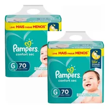 Fralda Pampers Confort Sec Fraldas G Kit Com 2 Unidades 