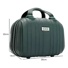 Frasqueira Bolsa Pequena Bordo Mala Viagem Maquiagem Chx Cor Verde-escuro