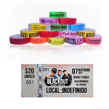 Kit 100 Ingressos + 100 Pulseiras De Identificação Festas