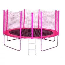 Cama Pula Pula 3,05m Rosa Pink Fechamento Zíper 180kg