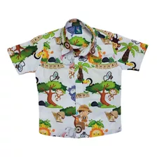 Camisa Safari Mauricinho Menino Bebe Infantil Festa Envio Já