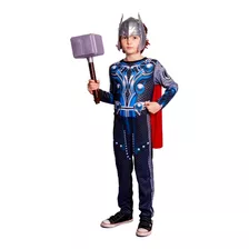 Fantasias Thor Com Enchimento, Mascara E Martelo Infantil