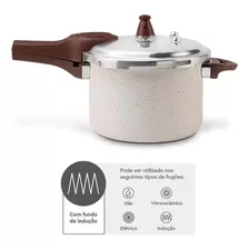 Panela Pressão Brinox Cerâmico Indução Vanilla 4.2l Vanilla