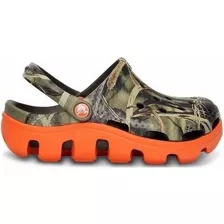 Crocs Tractor Camuflada Hombre 50%descuento Naranja