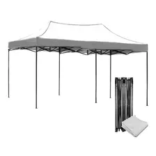 Toldo Plegable 3x6 Impermeable Retractil Metalico Araña Color Blanco