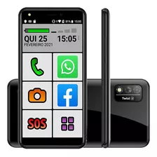 Smartphone Do Idoso Letra E Ícones Grandes 64gb Tela 5.5 Sos