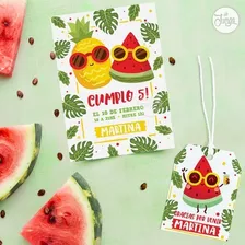 Kit Imprimible Frutas Tutti Frutti Personalizado Cumple