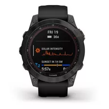 Reloj Smartwatch Fenix 7 Zafiro Solar Titanio Dlc Garmin Ski