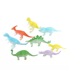 Kit 8 Dinossauros De Brinquedo Infantil Borracha Dino Word 