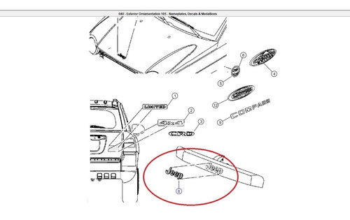 Emblema Jeep Original Mopar Compass 2007-2017 Foto 3
