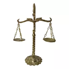 Balança Justiça Cobra Decoração Direito Td Bronze Bandeja Tb