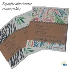 Pack Anual Esponja Absorbente Compostable En Casa. Verdeazul