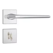 Fechadura Banheiro Inox Cromado Roseta Quadrada Stam 823/27