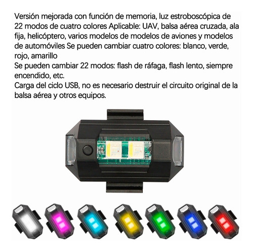 Estrobo Luces Led Recargable Auto Moto Bici Drones Foto 9