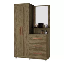 Guarda-roupa Com 2 Portas Saitama Ônix Amêndoa