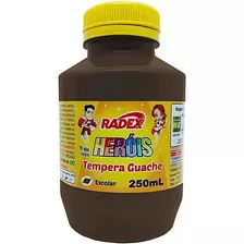 Tinta Guache Heróis 250ml - Radex Marrom